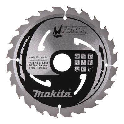 Makita Cirkelzaagblad voor Hout | Mforce | Ø 190mm Asgat 30mm 24T - B-32041