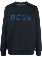 BOSS sweat à logo imprimé - Bleu