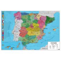Poster Map Spain Physical Political 91,5x61cm