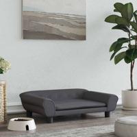 VidaXL Hondenmand 70x48x22 cm fluweel donkergrijs