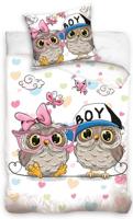 Boy and Girl owl Dekbedovertrek 140 x 200 cm - 70 x 90 cm