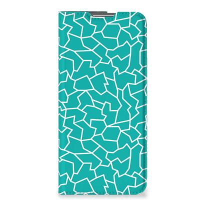 OPPO Find X5 Pro | Bookcase | Cracks Blue OPPO Find X5 Pro | Bookcase | Cracks Blue