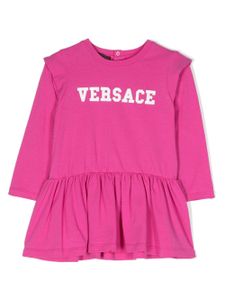 Versace Kids robe à logo imprimé - Rose