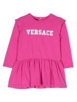 Versace Kids robe à logo imprimé - Rose