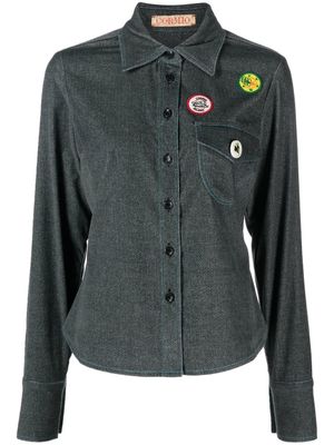 CORMIO chemise Katy en jean à détail de patch - Bleu