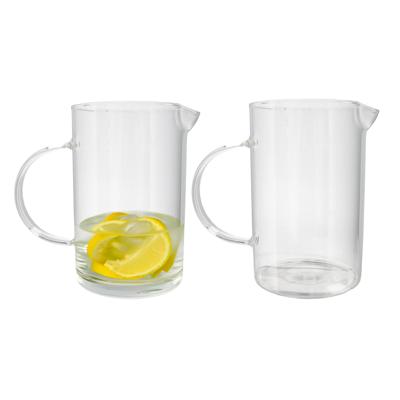 Gerimport Schenkkan water/wijn karaf Lucia - 2x - borosilicaat glas - 850 ml - 10 X 17 X 16 CM