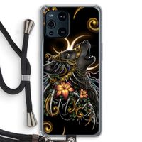 Huilende Wolf: Oppo Find X3 Pro Transparant Hoesje met koord