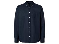 Heren linnen overhemd (XXL (45/46), Marineblauw)