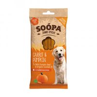 Soopa Jumbo Dental Sticks met wortel & pompoen voor de hond Per 5 - thumbnail