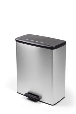 Curver deco bin 65 liter rechthoekig zilver metallic