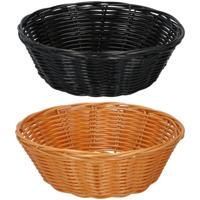 Alpina Rieten Broodmand 2 Stuks Bruin/Zwart Alpina Rieten Broodmand 2 Stuks Bruin/Zwart