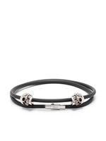 Alexander McQueen bracelet à double cordes - Noir - thumbnail