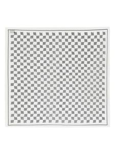 MISBHV écharpe bicolore à motif monogrammé - Blanc