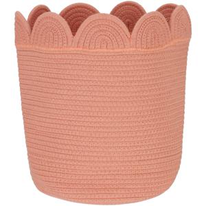 Blokker kinder opbergmand met bloem roze D30x30cm