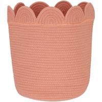 Blokker kinder opbergmand met bloem roze D30x30cm