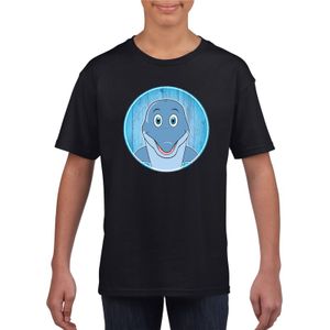 T-shirt dolfijn zwart kinderen