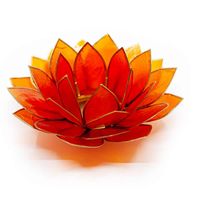 Lotus Sfeerlicht Oranje Goudrand - Deluxe - thumbnail