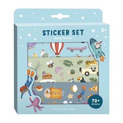 Little Dutch stickerdoos jim & friends, 3 vellen