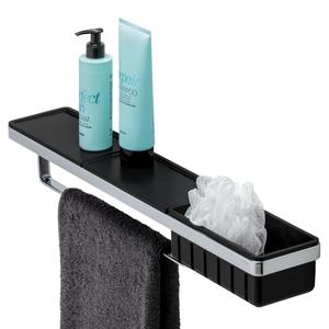 Planchet Geesa Frame | 63 cm | Met handdoekrek en douchemand | Zwart-Chroom