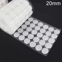 1000 stuks 20mm ronde nylon zelfklevende haak en lus Bevestiger (wit)
