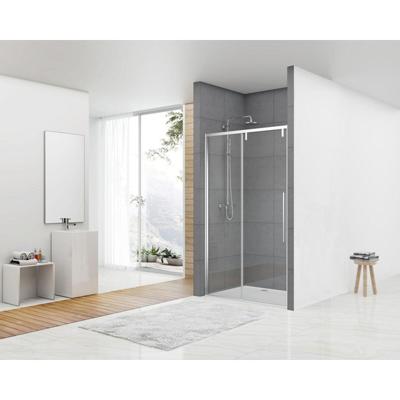 Van Rijn Products ST06 Softclose schuifdeur - 178x200cm - helder glas - dikte 8mm - incl. greep - chroom ST06300180