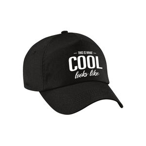 This is what cool looks like pet / cap zwart voor jongens en meisjes