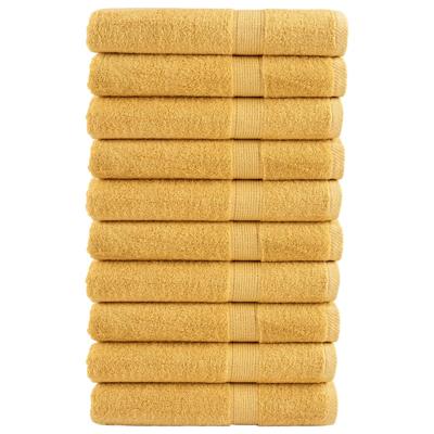 VidaXL Saunadoeken solund 10 st 600 g/m² 80x200 cm goudkleurig