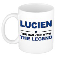 Naam cadeau mok/ beker Lucien The man, The myth the legend 300 ml   -