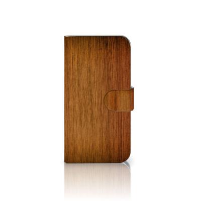 Samsung Galaxy S25 | Book Style Case | Donker Hout