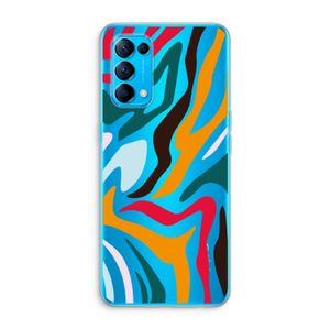 Colored Zebra: Oppo Find X3 Lite Transparant Hoesje