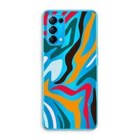 Colored Zebra: Oppo Find X3 Lite Transparant Hoesje Colored Zebra: Oppo Find X3 Lite Transparant Hoesje