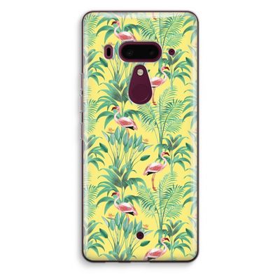 Flamingo party: HTC U12+ Transparant Hoesje