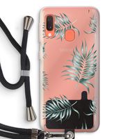 Simple leaves: Samsung Galaxy A20e Transparant Hoesje met koord Simple leaves: Samsung Galaxy A20e Transparant Hoesje met koord