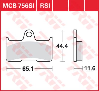 TRW Remblokken, en remschoenen voor de moto, MCB756SI Sinter offroad