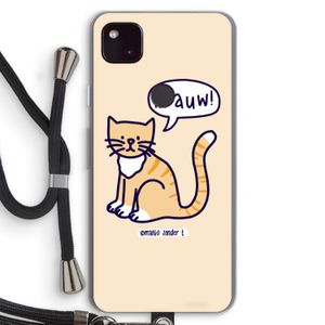 Miauw: Pixel 4a 5G Transparant Hoesje met koord