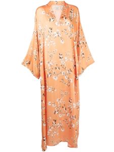 Bambah robe Josephine longue à fleurs - Orange