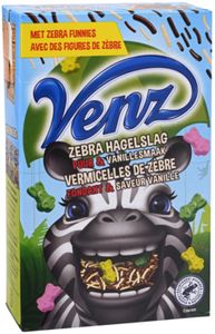 2 pakken Venz Zebra Hagelslag Puur & Vanille 380g - Online Boodschappen bij Butlon - Voor 12 uur besteld, morgen bezorgd