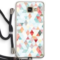 Gekleurde driehoekjes pastel: Samsung Galaxy A5 (2016) Transparant Hoesje met koord