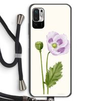 Purple poppy: Xiaomi Redmi Note 10 5G Transparant Hoesje met koord