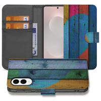Samsung Galaxy S25 Edge | Book Style Case | Wood Heart - Cadeau voor je Vriend Samsung Galaxy S25 Edge | Book Style Case | Wood Heart - Cadeau voor je Vriend