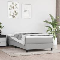Boxspring bed 80x200 cm stof lichtgrijs