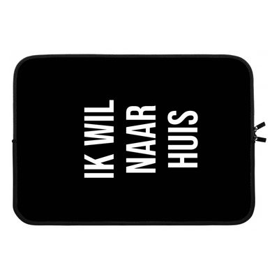 Ik wil naar huis - Zwart: Laptop sleeve 13 inch