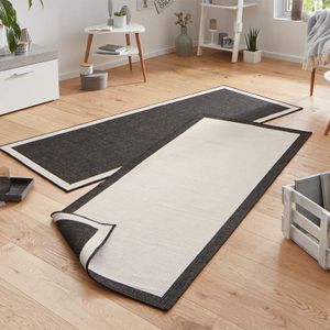 Loper Panama - 80x350cm - Zwart Modern Vloerkleed - 123vloerkleed.nl is de online webshop voor vloerkleden en woonaccessoires.
