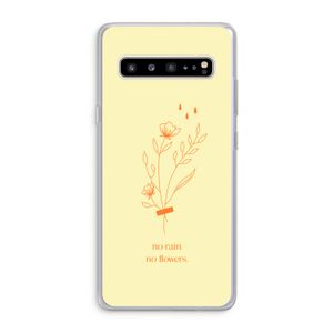 No rain no flowers: Samsung Galaxy S10 5G Transparant Hoesje