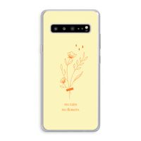 No rain no flowers: Samsung Galaxy S10 5G Transparant Hoesje