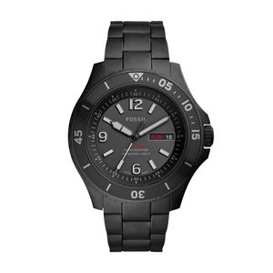 Horlogeband Fossil FS5688 Staal Zwart 24mm