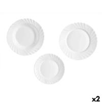 Serviesset Vivalto F-LBP100-80-90 F-LBP100-80-90 Wit Opaal glas (2 Stuks)