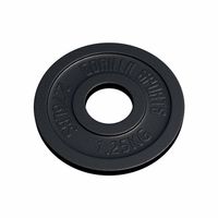 Gorilla Sports Gewichtsschijf - Olympisch - Halterschijf - 1.25 kg - Gietijzer Zwart - 50 mm - thumbnail