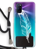 Pluim: Oppo A92 Transparant Hoesje met koord