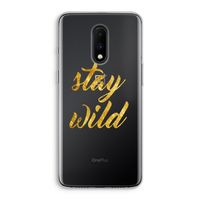 Stay wild: OnePlus 7 Transparant Hoesje